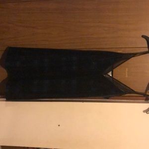 Dark plaid velvet dress